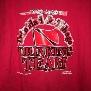 Trinidad & Tobago Drinking Team Red Tee. Size XL